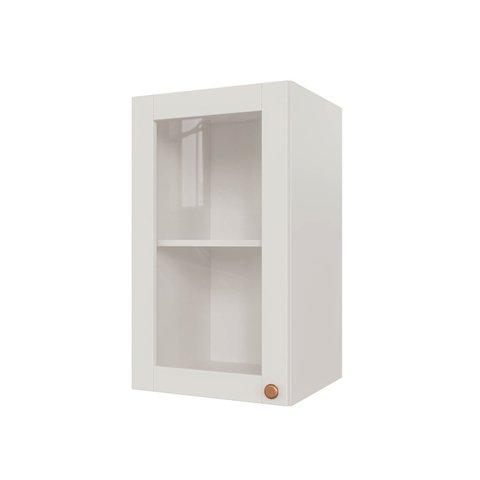Armário Aéreo Planejado 1 Portas 40cm com Porta de Vidro Arizona CabeCasa MadeiraOriginals