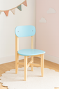 Ver imagem 2 de Kit 2 Cadeiras Colorê Infantil Assento e Encosto Azul Base em Madeira Maciça Pinus
