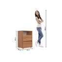 Ver mais imagens de Mesa de Cabeceira 2 Gavetas 48x68cm Condessa Yescasa Marrom/Freijó