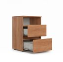 Ver imagem 4 de Mesa de Cabeceira 2 Gavetas 48x68cm Condessa Yescasa Marrom/Freijó