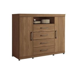 Cômoda Casal Master c/ 2 Portas 1 Nicho e 4 Gavetas Jatoba - Santos Andirá - 1 Cômoda Casal Master c/ 2 Portas 1 Nicho e 4 Gavetas Jatoba - Santos Andirá - 1