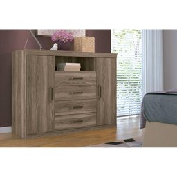 Cômoda Casal Master c/ 2 Portas 1 Nicho e 4 Gavetas Jatoba - Santos Andirá - 4 Cômoda Casal Master c/ 2 Portas 1 Nicho e 4 Gavetas Jatoba - Santos Andirá - 4