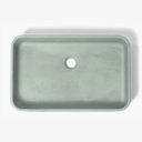 Ver imagem 1 de Cuba de Banheiro Concreto Apoio Retangular 55cm Allure Bela Metais