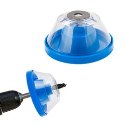 Coletor de Po Poeira Sujeira para Furadeira Manual Acessorio Ferramentas Azul - 5
