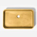 Ver imagem 1 de Cuba de Banheiro Concreto Apoio Retangular 55cm Allure Gold Bela Metais