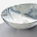 Ver imagem 4 de Cuba de Banheiro Louça Apoio Oval 41,5cm Bari Mármore Milano Bela Metais