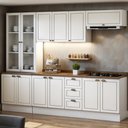 Ver imagem 1 de Cozinha Completa 5PÇS 12PTS 3GAV Americana Bco/Ebano c/Tpo e Rod