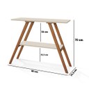 Ver imagem 2 de Aparador Sala de Estar Mdf Alto Brilho e Pés em Eucalipto