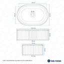 Ver imagem 3 de Cuba de Banheiro Louça Apoio Oval 50,5cm Dublin Bela Metais