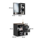 Ver imagem 4 de Conjunto para Banheiro 60cm com Gabinete Suspenso e Espelheira Bari Art In Móveis