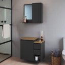 Ver imagem 5 de Conjunto para Banheiro 60cm com Gabinete Suspenso e Espelheira Bari Art In Móveis