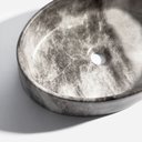 Ver imagem 7 de Cuba de Banheiro Louça Apoio Oval 50 Cm Spezia Mármore Grigio Bela Metais