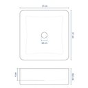 Ver imagem 3 de Cuba de Banheiro Louça Apoio Quadrada 36 Cm Pienza