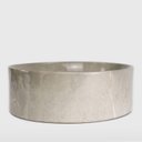 Ver imagem 1 de Cuba de Banheiro Louça Apoio Redonda 31cm Zara Mármore Bronze Armani Bela Metais