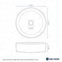 Ver imagem 3 de Cuba de Banheiro Louça Apoio Redonda 31cm Zara Mármore Bronze Armani Bela Metais