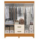 Ver imagem 2 de Guarda Casal Roupa Mobi 06 Portas Cinamomo Off White - Móveis Albatroz