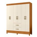 Ver imagem 1 de Guarda Casal Roupa Mobi 06 Portas Cinamomo Off White - Móveis Albatroz