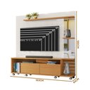 Ver imagem 4 de Rack Com Painel TV Até 55 Polegadas Com Espelho Off White Perolizado Marrom Savana Lukaliam