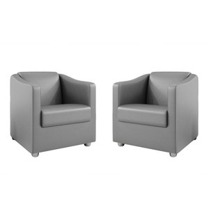Kit 2 Poltronas Decorativa Mariana Corino Cinza Dal Poz Estofados