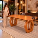 Ver imagem 5 de Mesa de Jantar Madeira Maciça 6 Lugares Essenza 180cm Tampo Laminado
