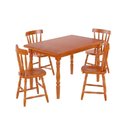 Ver imagem 1 de Conjunto Mesa de Jantar 125cm com 4 Cadeiras Multimóveis Cr50083 Mel Mel