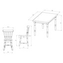Ver imagem 2 de Conjunto Mesa de Jantar 125cm com 4 Cadeiras Multimóveis Cr50083 Mel Mel
