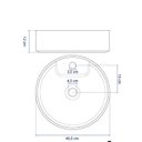 Ver imagem 3 de Cuba de Banheiro Louça Apoio Redonda 41 Cm Parma