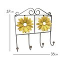 Ver imagem 2 de Cabide Rustico de Parede para Bolsas e Roupas Artesanal de Ferro com Flores Libertas Rosas Artesanat