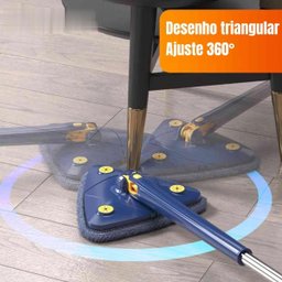 Esfregão Limpeza Giratório Mop Triangulo Rodo Ajustável 360º - 2