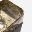 Ver imagem 7 de Cuba de Banheiro Louça Apoio Retangular 30,2cm Ádria Mármore Ônix Bela Metais