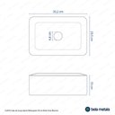 Ver imagem 3 de Cuba de Banheiro Louça Apoio Retangular 30,2cm Ádria Mármore Ônix Bela Metais