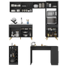 Armário de Cozinha com Bancada/mesa Gourmet Veneza Multimóveis Mp2174 Preto/dourado - 3