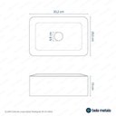 Ver imagem 3 de Cuba de Banheiro Louça Apoio Retangular 30,2cm Ádria Bela Metais