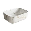 Ver imagem 2 de Cuba de Banheiro Louça Apoio Retangular 40cm Maia Mármore Carrara Bela Metais