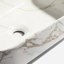 Ver imagem 6 de Cuba de Banheiro Louça Apoio Retangular 40cm Maia Mármore Carrara Bela Metais