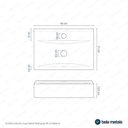 Ver imagem 3 de Cuba de Banheiro Louça Apoio Retangular 45cm Salerno Bela Metais