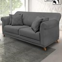 Ver imagem 2 de Sofa 3 Lugares Retro Polo 200cm com Almofada Suede 1104 Ezz 1104