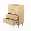 Ver imagem 5 de Cômoda Kaki 4 Gavetas 115 Cm X 80 Cm X 45 Cm Tauari