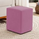 Ver imagem 2 de Puff Decorativo Sala de Estar Quadrado 36x47cm Suede Rosa - Desk Design