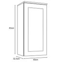 Ver imagem 3 de Aéreo 400mm 01 Porta Americana Cinza - Henn