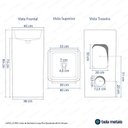 Ver imagem 3 de Cuba de Banheiro Louça Piso Quadrada 40cm Veneza Bela Metais