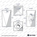 Ver imagem 3 de Cuba de Banheiro Louça Piso Quadrada 47cm Lyon Bela Metais