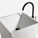 Ver imagem 4 de Cuba de Banheiro Louça Piso Quadrada 47cm Lyon Bela Metais