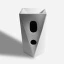 Ver imagem 6 de Cuba de Banheiro Louça Piso Quadrada 47cm Lyon Bela Metais