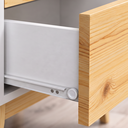 Ver imagem 5 de Conjunto 2 Mesa de Cabeceira Retrô Angle + 1 Cômoda Madeira /MDF Branco /Pinus Nuv
