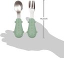Ver imagem 5 de Kit Talheres Dino em Silicone e Aço Inoxidável - Verde