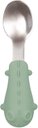 Ver imagem 2 de Kit Talheres Dino em Silicone e Aço Inoxidável - Verde