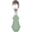 Ver imagem 2 de Kit Talheres Dino em Silicone e Aço Inoxidável - Verde