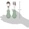 Kit Talheres Dino em Silicone e Aço Inoxidável - Verde - 5