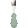 Kit Talheres Dino em Silicone e Aço Inoxidável - Verde - 3